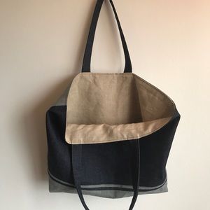 Denim Tote in Ying & Yang